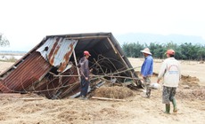 S&#244;ng Vu Gia tan t&#225;c sau lũ, nơi sạt lở nuốt đất, nơi c&#225;t bồi k&#237;n ruộng
