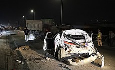 Tai nạn li&#234;n ho&#224;n tr&#234;n V&#224;nh đai 3 H&#224; Nội: 1 xe biến dạng, 2 người bị thương