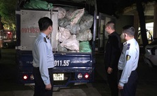 Xe tải chở hơn 3 tấn xương lợn bốc mùi bị chặn lại ở Ninh Bình