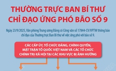Thường trực Ban B&#237; thư chỉ đạo ứng ph&#243; b&#227;o số 9