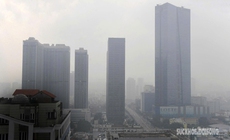 Sáng nay ô nhiễm không khí  bao trùm Hà Nội