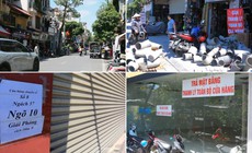 Hàng loạt cửa hàng trên đường Giải Phóng trả mặt bằng