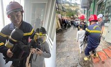 Công an giải cứu 3 người mắc kẹt trong ngôi nhà cháy