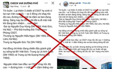 Thông tin '3 chiến sĩ CSGT hy sinh trên cao tốc' là sai sự thật