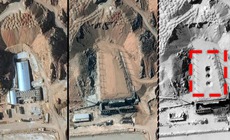 Hình ảnh oanh tạc cơ B-2 Mỹ ném bom xuyên hầm GBU-57 xuống cơ sở hạt nhân của Iran?