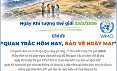 Ngày Khí tượng thế giới 23/3/2026: 'Quan trắc hôm nay, bảo vệ ngày mai'