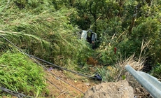 Xe ô tô 29 chỗ mất phanh lao xuống vực tại khu xã Tam Đảo, Phú Thọ