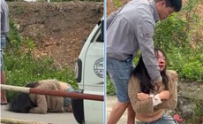 Xác minh vụ cô gái bị kéo lê trên đường ở bến phà Giải gây bức xúc dư luận