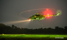Khi trực thăng 'vẽ lửa' trên bầu trời đêm