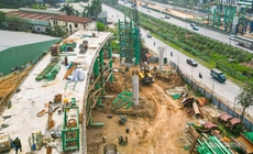 Sau gần 1 năm, nút giao nghìn tỷ Vành đai 3,5 - Đại lộ Thăng Long rõ hình hài