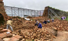 Đoạn tường Hoàng thành Huế bị đổ sập trong mưa lũ lịch sử hiện ra sao?