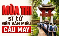 Mùa thi, sĩ tử đến Văn Miếu cầu may