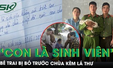 Bé trai 3 ngày tuổi nằm trước cổng chùa kèm bức thư của người mẹ ‘Con là sinh viên không nuôi được cháu’