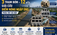 'Giải cứu' vùng trũng phía Tây Hà Nội khỏi nỗi ám ảnh ngập úng