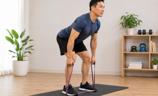 5 bài tập với dây kháng lực hỗ trợ giảm mỡ bụng sau tuổi 50