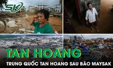 Khung cảnh tan hoang ở Trung Quốc sau khi bão Maysak càn quét