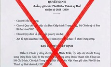 Huế: Cảnh báo văn bản giả mạo về công tác nhân sự lan truyền trên mạng xã hội