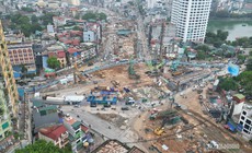 Ga ngầm Vành đai 1 triển khai tường vây sâu 42m