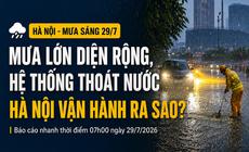 Mưa lớn diện rộng, hệ thống thoát nước Hà Nội vận hành ra sao?