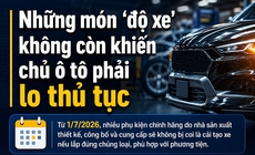 Từ 1/7 ô tô 'độ' phụ kiện chính hãng không còn bị coi là cải tạo xe