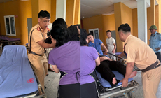 Cảnh sát Quảng Ninh 'mở đường' đưa sản phụ gặp tai nạn, dọa sinh non đi cấp cứu khẩn