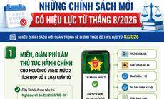 Những chính sách mới nào có hiệu lực từ tháng 8/2026?