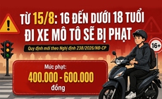 Quy định mới về xử phạt người từ đủ 16 tuổi đến dưới 18 tuổi điều khiển xe mô tô