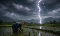 Người đàn ông 31 tuổi bị sét đánh tử vong khi đang làm ruộng ở Lào Cai
