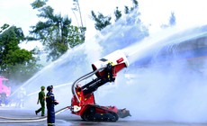 Diễn tập hiệp đồng chữa cháy, cứu nạn tại kho xăng dầu ở Nghệ An