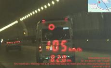 CSGT Huế siết kiểm soát tốc độ, phát hiện xe khách chạy 104 km/h qua hầm Hải Vân