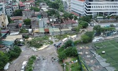 Cận cảnh tuyến Phạm Hùng - Lê Đức Thọ bắt đầu giải tỏa mặt bằng chuẩn bị thi công