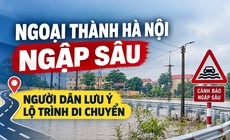 Ngoại thành Hà Nội ngập sâu, người dân lưu ý lộ trình di chuyển