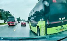 Xử phạt tài xế xe buýt vượt phải sai quy định trên Quốc lộ 3