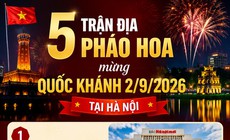 5 trận địa pháo hoa mừng Quốc khánh 2/9/2026 tại Hà Nội