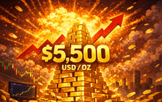 Giá vàng thế giới áp sát 5.500 USD, bạc cũng đạt mức lịch sử