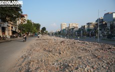Phá dỡ toàn bộ công trình làm bãi đỗ xe, vườn hoa cạnh Vành đai 1