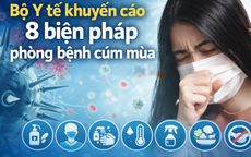 Cúm mùa gây biến chứng nặng, Bộ Y tế khuyến cáo 8 biện pháp phòng bệnh