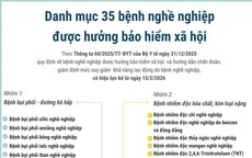 Danh mục 35 bệnh nghề nghiệp được hưởng bảo hiểm xã hội