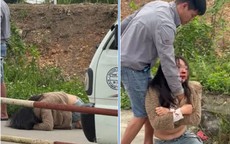 Xác minh vụ cô gái bị kéo lê trên đường ở bến phà Giải gây bức xúc dư luận