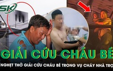 Khoảnh khắc nghẹt thở thả cháu bé từ lầu cao xuống, giải cứu thành công trong vụ cháy nhà trọ ở TP.HCM