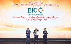BIC lọt Top 50 doanh nghiệp tăng trưởng xuất sắc Việt Nam năm 2026