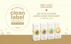 Sữa tươi Mộc Châu Creamery ghi dấu với chứng nhận Clean Label Project từ Hoa Kỳ