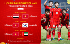 Lịch thi đấu của U17 Việt Nam tại giải U17 châu Á 2026 mới nhất