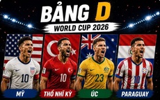 Lịch thi đấu World Cup 2026 bảng D: Mỹ, Paraguay, Australia, Thổ Nhĩ Kỳ