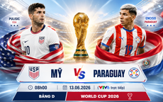 Kênh và link xem trực tiếp Mỹ đấu Paraguay - World Cup 2026 ngày 13/6
