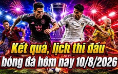 Lịch thi đấu bóng đá hôm nay ngày 10/8 - 11/8: Nhiều trận cầu hấp dẫn