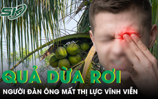 Nhỏ thuốc khi bị quả dừa rơi trúng mắt, người đàn ông mất thị lực vĩnh viễn
