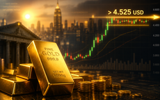 Giá vàng thế giới sáng 21/8 giữ vững mức trên 4.500 USD