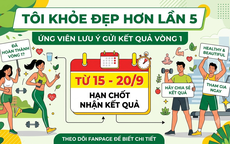 TÔI KHỎE ĐẸP HƠN lần 5: Hướng dẫn ứng viên gửi kết quả Vòng 1 từ 15-20/9