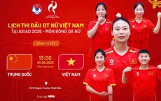 Kênh và link xem trực tiếp đội tuyển nữ Việt Nam vs Trung Quốc ngày 25/9